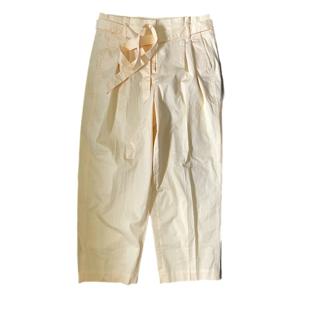 J. Crew Cream Tie-Waist Trousers - Picture 2 of 6